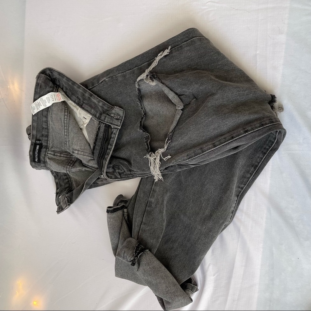 Ripped Grey Mom Jeans